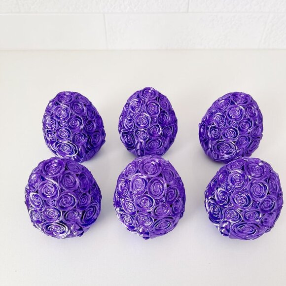 Rose-Covered Easter Eggs – Handcrafted Party Favors, Spring Decor, Wedding Gifts - Picture 2 of 7